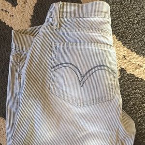 Pinstriped Levi jeans